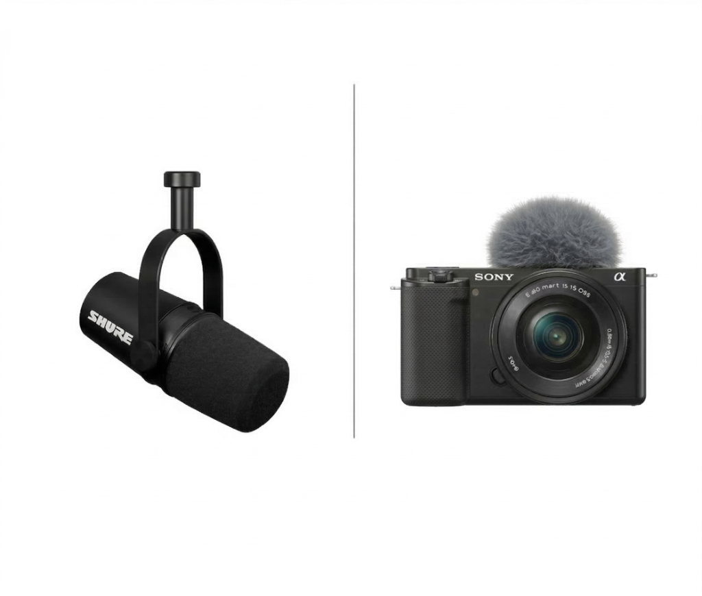 Combo Shure MV7X + Sony ZV-E10